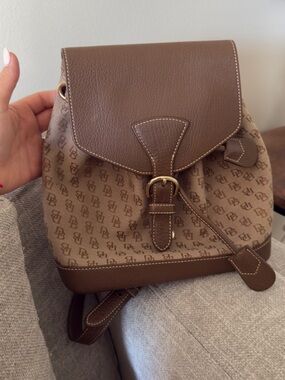 Dooney and Bourke backpack Canvas/ Leather